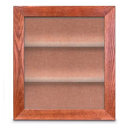 United Visual Products Indoor Enclosed Combo Board, 42"x32", White Frame/Black & Apricot UVCB4232W-BLACK-APRICOT